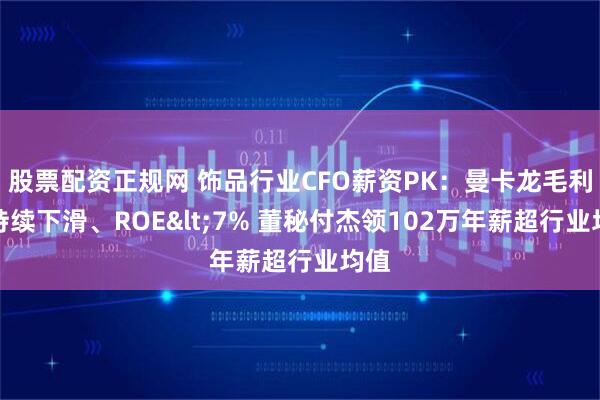 股票配资正规网 饰品行业CFO薪资PK：曼卡龙毛利率持续下滑、ROE<7% 董秘付杰领102万年薪超行业均值